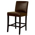 Kaitlyn Dark Brown Leather Bar Stool