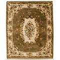 Hand-tufted Savonerre Wool Rug (7'6 x 9'6)