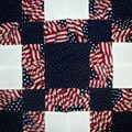 American Flag Nine Patch Fabric Kit 24 Quilt Blocks