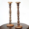 Rustic Formal Candle Stands Set of 2 (India)