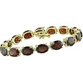 10k Gold Garnet and 1/3ct TDW Diamond Bracelet