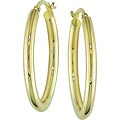 10k Yellow Gold Polished Oval Hoop Earrings