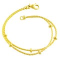 14k Yellow Gold Double Braided Rope Bracelet