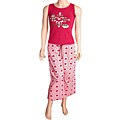 Leisureland Women's Love Peace Capri Pajamas