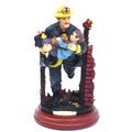 Fireman Through Doorway Resin Figurine