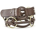 Linea Pelle Women's Sliced Leather Belt with Rings