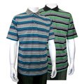 Dolphino Men's Striped Polo Shirt with Back Print
