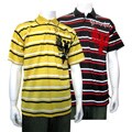Dolphino Men's Double Eagle Flock Print Polo Shirt