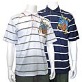 Dolphino Men's Coat of Arms Rhinestone Polo