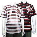 Dolphino Men's Fleur de Lis Rhinestone Polo
