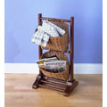 Two-tier Wicker Hanging Basket