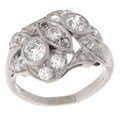 Platinum & 2.5ct Old Mine Diamond Cocktail Ring