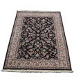 Tabriz Hand-knotted Black/ Black Rug - 5'6 x7'6 (Iran)