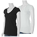 Belle du Jour Women's Ruffled V-neck Shirt