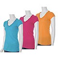 Belle du Jour Women's Ruffled V-neck Shirt