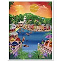 Herbert Hofer 'Cafe in NY' Framed Canvas Art