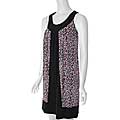 Sangria Women's Black and Purple Sleeveless Dress