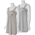 Solemio Women's Striped Four-button Babydoll Jumper