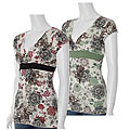 Rocker Girl Junior's Floral Print Empire Waist Top