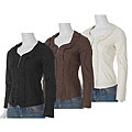 Everyday Women's Long-sleeve Ruffle Front Blouse