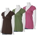Self Esteem Women's V-neck Cap Sleeve Shirt