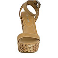Prada Women's Leather Wicker Wedge Sandals