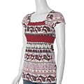 Self Esteem Women's Square Neck Paisley Shirt