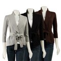Hanna & Gracie Women's 3/4-sleeve Shawl Cardigan