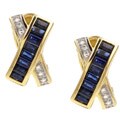 Encore by Le Vian 18k Gold Sapphire/ 1/10ct TDW Diamond Earrings