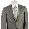 Kenneth Cole Men's Cashmere Blend Grey Stripe Wool Suit