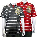 Dolphino Men's Royal Coat of Arms Rhinestone Polo