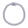 Sterling Silver Round-cut CZ Tennis Bracelet