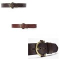 Linea Pelle Women's Leather and Brass Belt