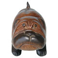 Hand-carved Pug Dog