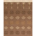 Hand-woven Mocha Wool Rug (5' x 8')