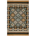 Hand-woven Chocolate Brown Wool Rug (5' x 8')