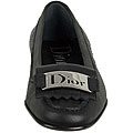 Christian Dior Women's Pebbled Leather Logo Flats