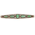 14k Yellow Gold Antique Jade Bar Pin