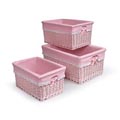 Pink Three Basket Set with Liners