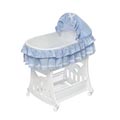 Portable 2-in-1 Blue Waffle Baby Bassinet