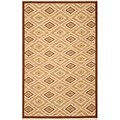 Hand-woven Sand Wool Rug (5' x 8')