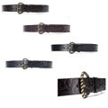 Linea Pelle Women's Embossed Wrapped Buckle Belt