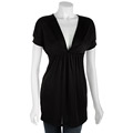Renee C Women's Short-sleeve Gathered Front Shirt