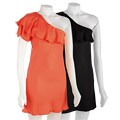 Renee C One-sleeve Ruffle Dress