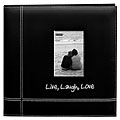 'Live, Laugh, Love' Black Leatherette 12x12 Memory Album with Bonus 40 Inserts