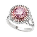 18k White Gold Brilliant-cut Pink Diamond Ring