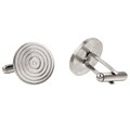 Stainless Steel Swirl Design Cuff Links