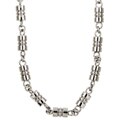 Stainless Steel Men's Grooved Cylinder Necklace