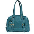 Prada 'Boston' Aqua Pebbled Leather Bag