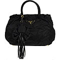Prada 'Crispy' Medium Black Nylon Tote